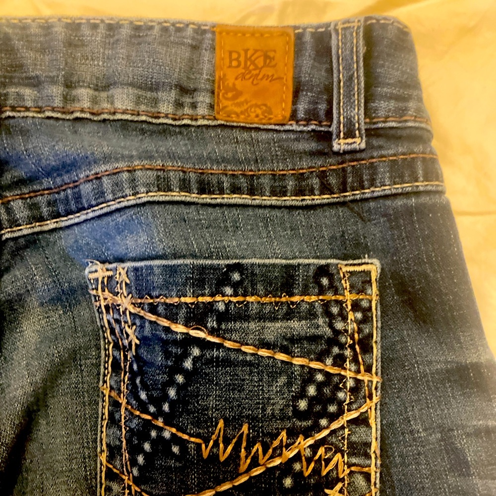 BKE Sabrina Dark Blue Flare Jeans - Picture 9 of 10